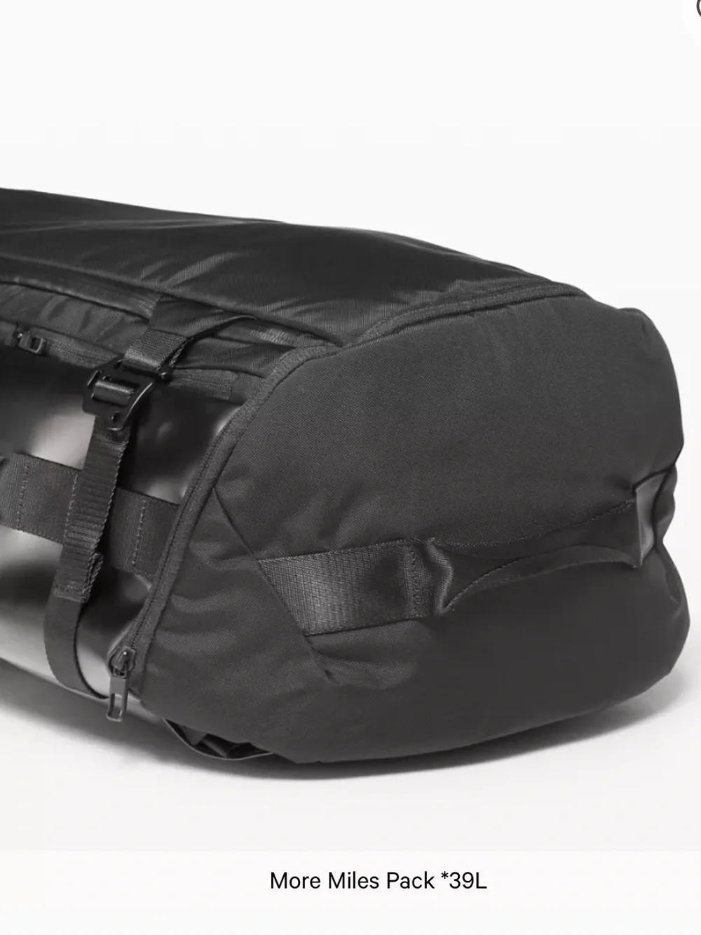 Lululemon More Miles Pack 39L Travel Weakener Duffle Backpack Water-Repellent